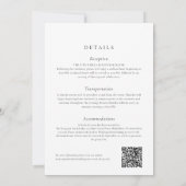 QR Code Hochzeitsempfehlung für Rustikal Fall Flor Einladung (Rückseite)