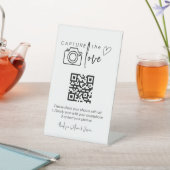 QR-Code Hochzeitsfreigeben von Fotos Sockelschild (In SItu)