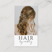 QR-Code-Hochzeitsfriseur-Foto Visitenkarte (Vorderseite)