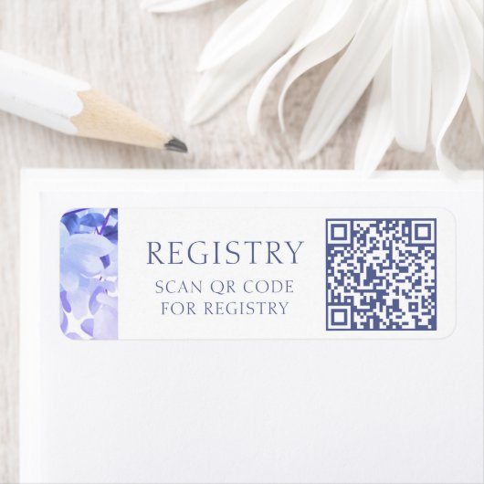 QR-Code Hochzeitsgeschenk Registrierung Aquarellfa (Insitu)