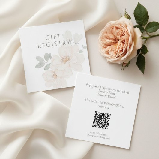 QR-Code-Hochzeitsgeschenk-Registrierungskarte