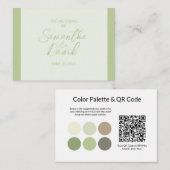QR Code Hochzeitskarte Begleitkarte (Vorne/Hinten)