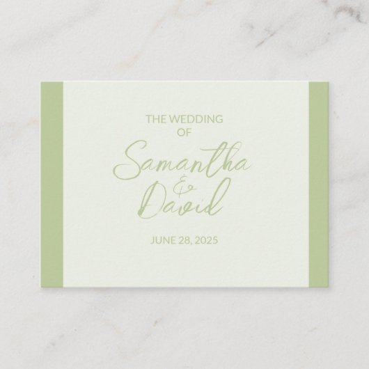 QR Code Hochzeitskarte Begleitkarte (Vorderseite)