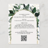 QR-Code Hochzeitskarte, Moderne botanische Begleitkarte (Vorderseite)