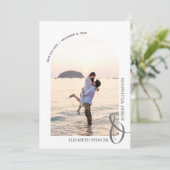 QR-Code Hochzeitskennzeichen-Foto Save The Date (Stehend Vorderseite)