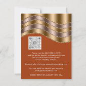 QR-Code Hochzeitskoralle Brautparty Rose Blush Cor (Rückseite)