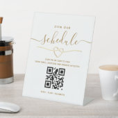 QR-Code-Hochzeitsplan-Tischschild Sockelschild (In SItu)
