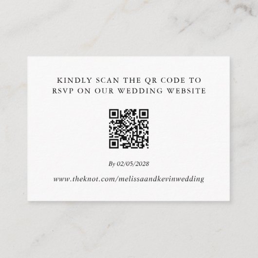 QR-Code Hochzeitsradarkarte Begleitkarte (Rückseite)