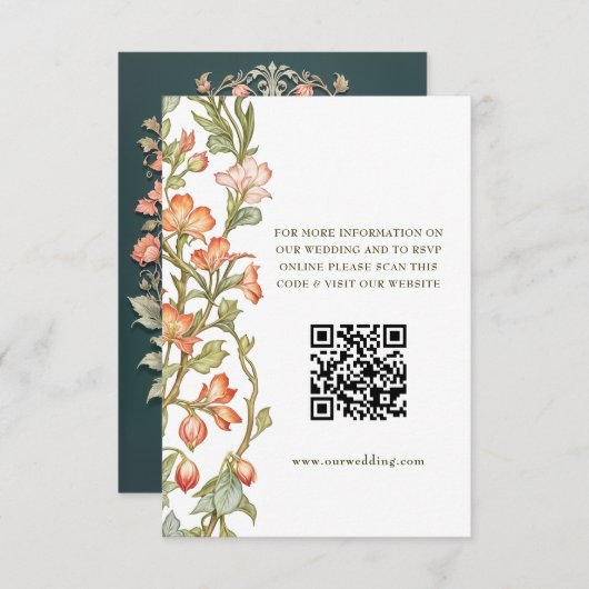 QR Code Hochzeitsseite Begleitkarte (Vorne/Hinten)