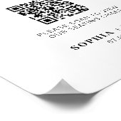 QR-Code Hochzeitssitzkarte | Ihren Platz finden Poster (Ecke)