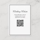 QR-Code-Hochzeitswebsite Begleitkarte (Vorderseite)