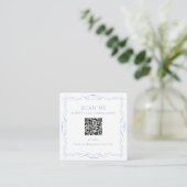 QR-Code-Hochzeitswebsite Begleitkarte (Stehend Vorderseite)