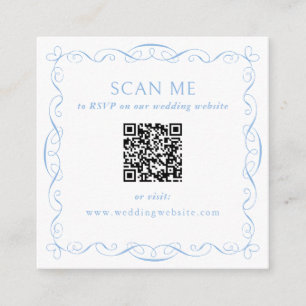 QR-Code-Hochzeitswebsite Begleitkarte