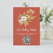 QR-Code-Hochzeitswebsite-Beilagekarte Begleitkarte (Stehend Vorderseite)