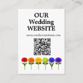 🌈 QR-Code Hochzeitswebsite Gemeinsam Erblühen Begleitkarte (Vorderseite)