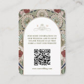 QR-Code Hochzeitswebsite Info Art Nouveau Begleitkarte (Vorderseite)