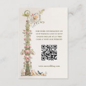 QR-Code-Hochzeitswebsite-Info-Beilage Begleitkarte (Vorderseite)