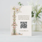 QR-Code-Hochzeitswebsite-Info-Beilage Begleitkarte (Stehend Vorderseite)