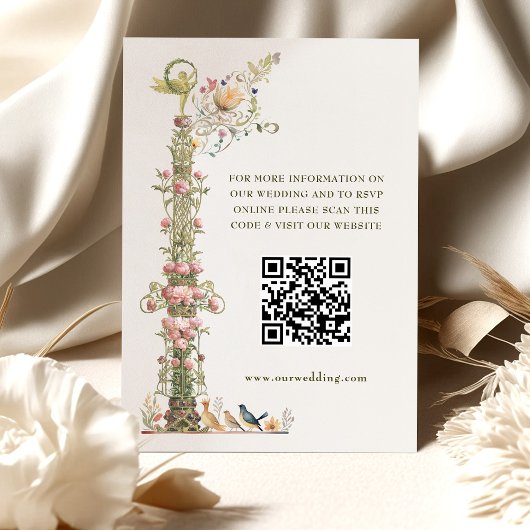 QR-Code-Hochzeitswebsite-Info-Beilage Begleitkarte