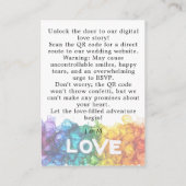 🌈 QR-Code Hochzeitswebsite LGBTQ mit Liebe bemalt Begleitkarte (Rückseite)