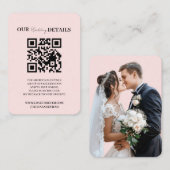 QR-Code-Hochzeitswebsite-RSVP-Beilagekarte Begleitkarte (Vorne/Hinten)