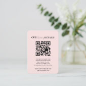 QR-Code-Hochzeitswebsite-RSVP-Beilagekarte Begleitkarte (Stehend Vorderseite)