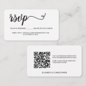 QR-Code Hochzeitswebsite Sitzplätze reserviert Min Begleitkarte (Vorne/Hinten)