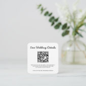 QR-Code-Hochzeitswebsite und RSVP-Beilagekarte Begleitkarte (Stehend Vorderseite)