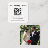 QR-Code-Hochzeitswebsite und RSVP-Beilagekarte Begleitkarte (Vorne/Hinten)