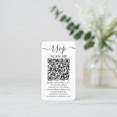 QR-Code Hochzeitungs-Website UAWG-Abschlusskarte Visitenkarte (Stehend Vorderseite)