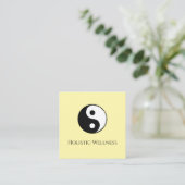 QR-Code Holistic Healer Simple Yin Yang-Symbol Quadratische Visitenkarte (Stehend Vorderseite)