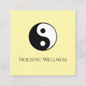 QR-Code Holistic Healer Simple Yin Yang-Symbol Quadratische Visitenkarte (Vorderseite)