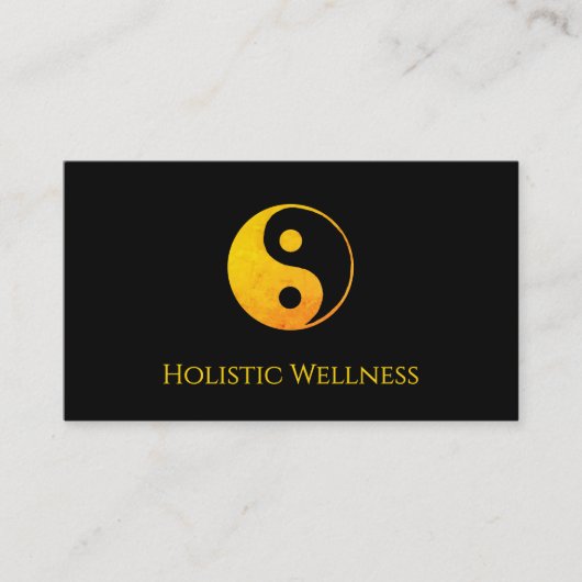 QR-Code Holistic Healer Wellness Gold Yang Visitenkarte (Vorderseite)