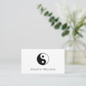 QR-Code Holistic Healer Wellness Yin Yang Visitenkarte (Stehend Vorderseite)