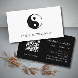 QR-Code Holistic Healer Yin Yang Wellness Simple Visitenkarte