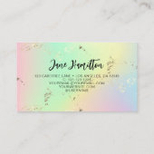 QR-Code Holografisch Abstrakt Visitenkarte (Rückseite)