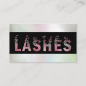 Qr Code holografische Schmetterlinge Lashes Visitenkarte (Vorderseite)