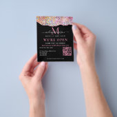 QR Code Holographic Agate Glitzer Wir sind Open Bl Flyer (Gruppe)