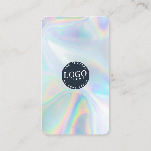 QR Code Holographic Social Media and Website Visitenkarte (Rückseite)