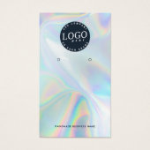 QR Code Holographic Socials Ohrringe Display Card (Vorderseite)