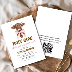 QR Code Holy Cow Western Cowgirl Brautparty Einladung