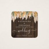 QR-Code-Holz-Pampasgras-Hochzeitseinladung (Vorderseite)