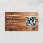QR Code Holzbearbeitungsmaschine Visitenkarte (Vorderseite)