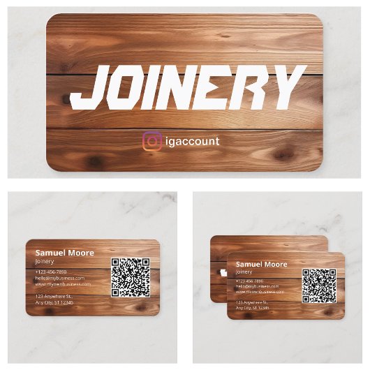 QR Code Holzbearbeitungsmaschine Visitenkarte