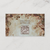 QR Code Holzfall Wasserfarbenfrohe Pilzhochzeit Begleitkarte (Vorderseite)