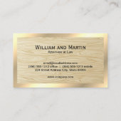 QR Code Holzkörner | Goldgrenze Visitenkarte (Rückseite)