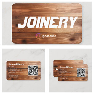 QR-Code Holzverbindungen im Tischlerhandwerk Visitenkarte