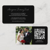 QR-Code-Honeymoon-Fonds Hochzeitsregisterkarte Begleitkarte (Vorne/Hinten)