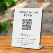 QR Code Honeymoon Fund Hochzeit Sockelschild