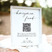 QR Code Honeymoon Fund Sign, Honeymoon Fund Sign Poster